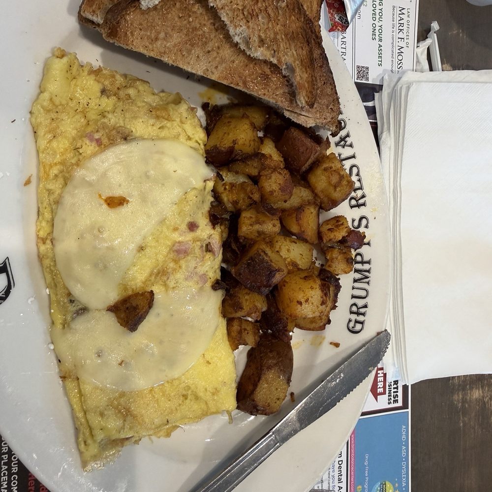 Build your own omelette with home fries and wheat toast. Build your own omelette with home fries and wheat toast.