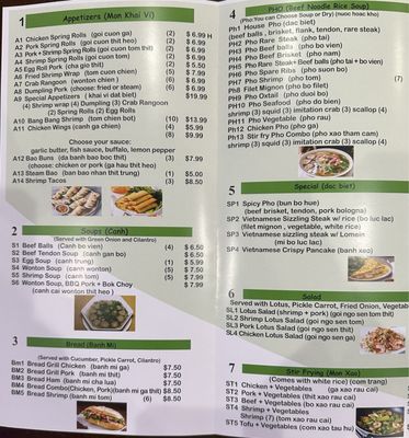 Menu photo 7 Love Pho & Boba Winter Haven, FL