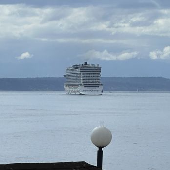 The Fisherman's Restaurant - The Norwegian cruise ship leaving port - Seafood Near Me - Seattle, Washington