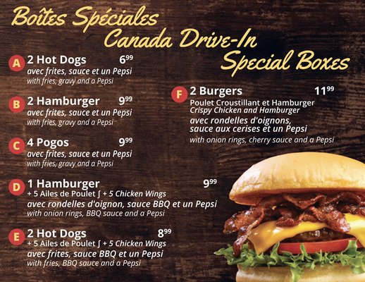 Menu photo 6 Canada Drive-in Restaurant Châteauguay, QC