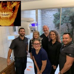 Robert E Sawyer, DDS - Central Texas Family Dentistry - Doc Sawyer, Tiffany, Faran, and Felicia training on their brand new Rayscan Alpha Plus HD deep imaging scanner with ITD techs.