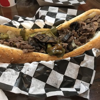Cleavers - The Block, ribeye steak, peppers, mushrooms and Swiss cheese. - Cheesesteaks Near Me - Philadelphia, Pennsylvania