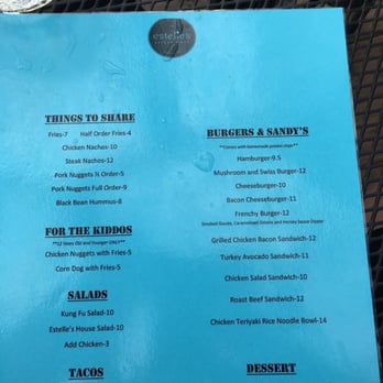 Estelles Eatery & Bar - Pricing update. Great prices for scratch made food. Pork nuggets are AMAZING!!! - New American Near Me - Harmony, Minnesota Estelles Eatery & Bar - Pricing update. Great prices for scratch made food. Pork nuggets are AMAZING!!! - New American Near Me - Harmony, Minnesota