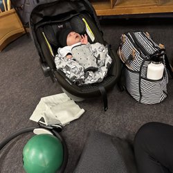 The Root - My first pelvic floor class with wonderful sleepy company.