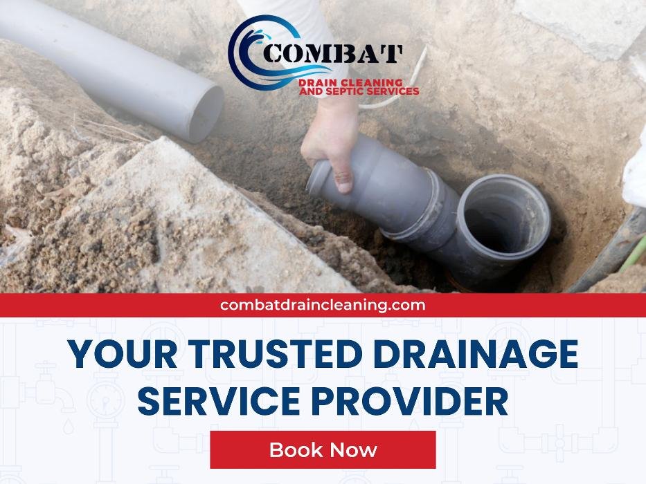 Slide of Combat Drain Cleaning and Septic Services