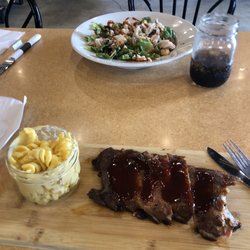 Hickory Street - Ribs and macaroni and cheese, and pulled pork Cesar.