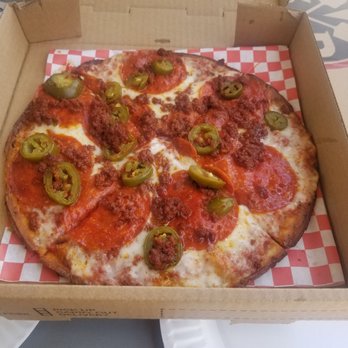 Scratch Pizza - Cauliflower crust pizza with chorizo, jalapeños, and pepperoni. Fire bro!!!! - Pizza Near Me - Jurupa Valley, California Scratch Pizza - Cauliflower crust pizza with chorizo, jalapeños, and pepperoni. Fire bro!!!! - Pizza Near Me - Jurupa Valley, California