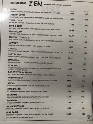 Menu photo 4 Zen Steak Sushi Opelika, AL Menu photo 4 Zen Steak Sushi Opelika, AL