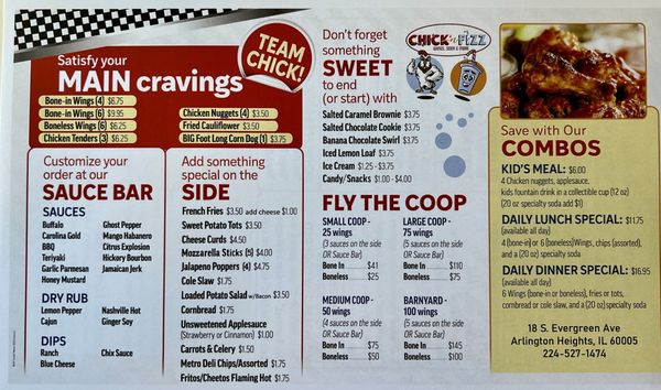 Menu photo 1 Chick-n-Fizz Arlington Heights, IL Menu photo 1 Chick-n-Fizz Arlington Heights, IL