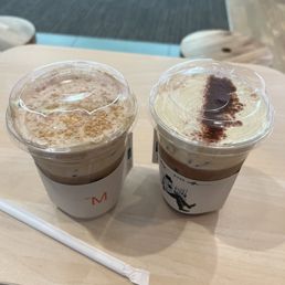 Enjoyme Latte (left) and Cloud Custard Mocha (right) Enjoyme Latte (left) and Cloud Custard Mocha (right)