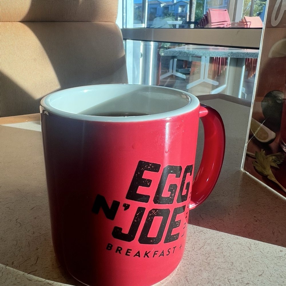 Egg N' Joe - My steaming hot mug of coffee - American Near Me - Gilbert, Arizona