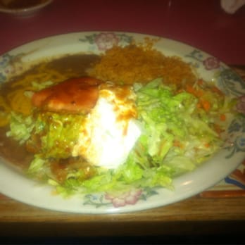 Azteca Mexican Restaurant - Vegetable chimichanga with beans rice and slaw! - Mexican Near Me - Matthews, North Carolina