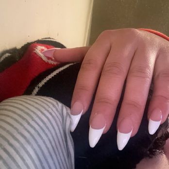Spa Nails - Long Frenchies - Nail Salons Near Me - Jamestown, New York