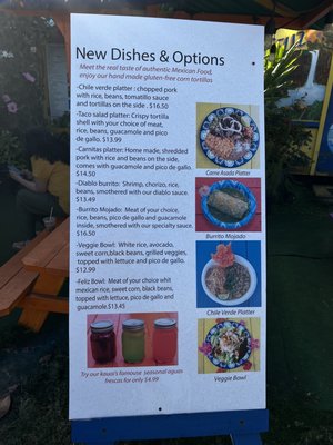 Menu photo 2 El Taco Feliz Kapaa, HI
