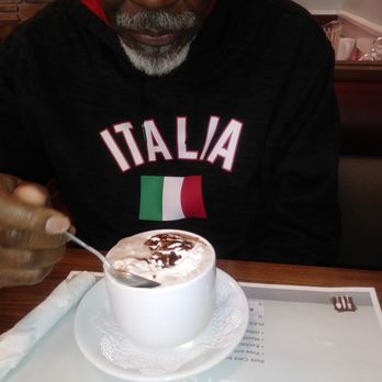 Turning Point - Bro and his traditional hot chocolate with whipped cream. - Breakfast & Brunch Near Me - Media, Pennsylvania