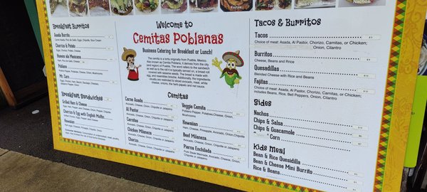 Menu photo 2 Cemitas Poblanas Beaverton, OR