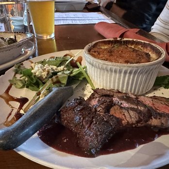 Brick & Fire Bistro - Flank steak with a side of potatoes - Mediterranean Near Me - Eureka, California Brick & Fire Bistro - Flank steak with a side of potatoes - Mediterranean Near Me - Eureka, California