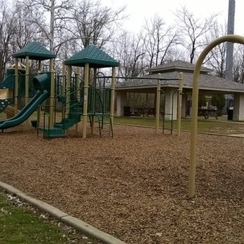 Lee Road Park - Playground at Lee Road Park, shelter in background. - Parks Near Me - Indianapolis, Indiana