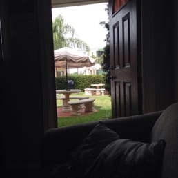 Love that I can sit in the sofa and have the door open and look out to a cute court yard Love that I can sit in the sofa and have the door open and look out to a cute court yard