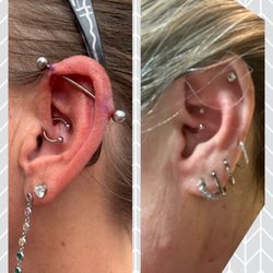 Ink Side Out Tattoos - Daith and industrial