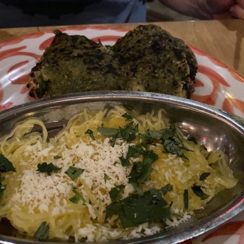 Lupe Tortilla Mexican Restaurant - Chicken breast with spinach and artichoke topping. Side of spaghetti squash - Mexican Near Me - Irving, Texas