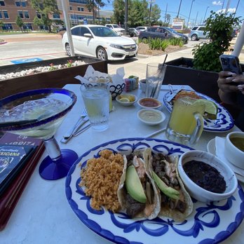 Ambriza - Carne Asada tacos with a house and cucumber margarita. Love, love, love this place. - Mexican Near Me - Houston, Texas