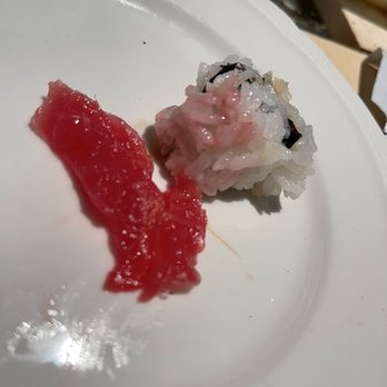 Waraii Sushi - Dyed fish? Literally turned the rice red. I've never seen this at a sushi restaurant before :/ - Japanese Near Me - Oceanside, California Waraii Sushi - Dyed fish? Literally turned the rice red. I've never seen this at a sushi restaurant before :/ - Japanese Near Me - Oceanside, California
