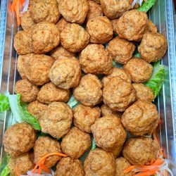 Quynh Huong - Fried shrimp paste with quail egg. Available to order anytime. Minimum 20pcs.
