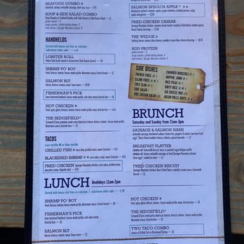The Waterman Fish Bar - Menu back - Seafood Near Me - Charlotte, North Carolina The Waterman Fish Bar - Menu back - Seafood Near Me - Charlotte, North Carolina