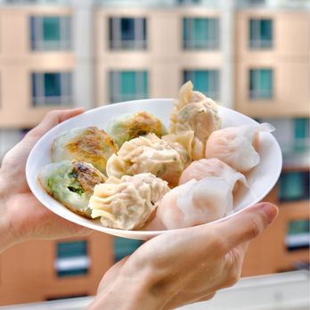 Delicious Dim Sum - a person holding a plate of dumplings - Dim Sum Near Me - San Francisco, California Delicious Dim Sum - a person holding a plate of dumplings - Dim Sum Near Me - San Francisco, California