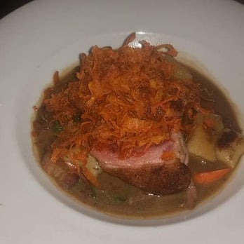 Orsay - Duck in Parisian gnocchi, Swiss chard and tomato. - French Near Me - Jacksonville, Florida Orsay - Duck in Parisian gnocchi, Swiss chard and tomato. - French Near Me - Jacksonville, Florida
