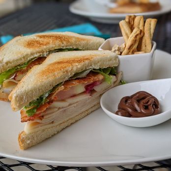 Meeple's Brew - Settler's sandwich with pretzels and Nutella as a side - Coffee & Tea Near Me - Morrisville, North Carolina Meeple's Brew - Settler's sandwich with pretzels and Nutella as a side - Coffee & Tea Near Me - Morrisville, North Carolina