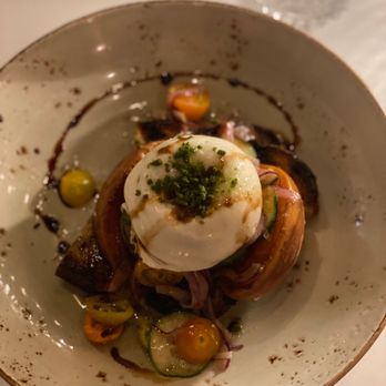 Candor by Giuseppe - Peach burrata - New American Near Me - La Jolla, California Candor by Giuseppe - Peach burrata - New American Near Me - La Jolla, California