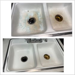 Desert Maid Cleaning Services - before and after sink clean