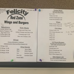 Red Zone Neighborhood - Our menu