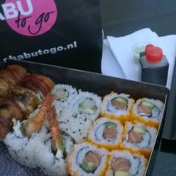 Shabu to go - Unagi Shell, Crispy Ebi & California Salmon