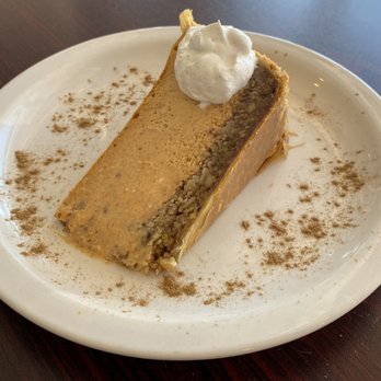 Greektown Taverna - Cheesecake of the Month (Pumpkin with Baklava Crust) - Greek Near Me - Ormond Beach, Florida Greektown Taverna - Cheesecake of the Month (Pumpkin with Baklava Crust) - Greek Near Me - Ormond Beach, Florida