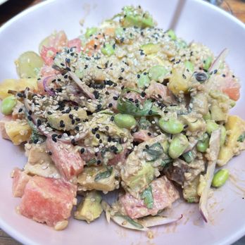 Tótem - The Nuevo Poke - overdressed and too many ingredients. I couldn't tell what they were trying to get across with this dish. - Coffee & Tea Near Me - Mazatlán, SIN Tótem - The Nuevo Poke - overdressed and too many ingredients. I couldn't tell what they were trying to get across with this dish. - Coffee & Tea Near Me - Mazatlán, SIN