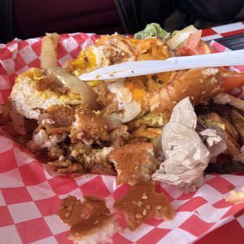 Mad Madeline's Grill - What my burger looked like after trying to eat it and taking two bites. - Burgers Near Me - Temecula, California