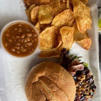 Boston Burger - Sophie with baked beans - Burgers Near Me - Boston, Massachusetts