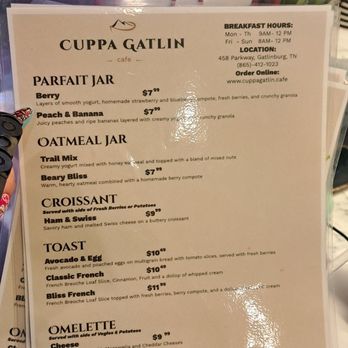 Cuppa Gatlin Cafe - Coffee & Tea Near Me - Gatlinburg, Tennessee