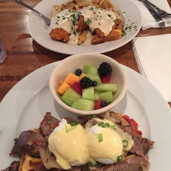 Iron Rooster - Chicken and waffles and smoked brisket benny - Cocktail Bars Near Me - Annapolis, Maryland