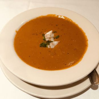 Bob's Steak & Chop House - Amelia Island - Lobster Bisque - tasted like a bowl of thick, tomato paste gravy. Chilled lobster pieces on top. - Seafood Near Me - Fernandina Beach, Florida Bob's Steak & Chop House - Amelia Island - Lobster Bisque - tasted like a bowl of thick, tomato paste gravy. Chilled lobster pieces on top. - Seafood Near Me - Fernandina Beach, Florida