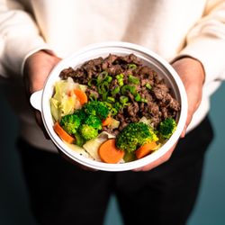 Certified Angus Beef Bowl, marinaded bulgogi-style and charbroiled on a piping hot 550°F grill.