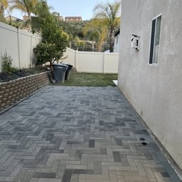 New side yard stone pavers New side yard stone pavers