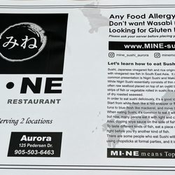 Mi Ne Sushi - Gluten free available
