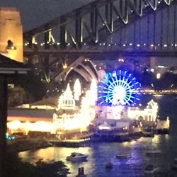 Christ Church Lavender Bay - View from church at night. That is the opera house in the picture.