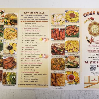 China King - MENU AS OF DECEMBER 2018 - Chinese Near Me - Buffalo, New York