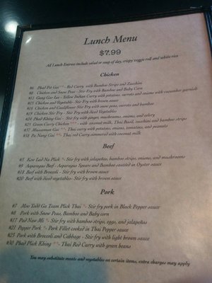 Menu photo 4 Thai Kitchen Austin, TX