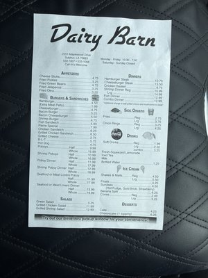 Menu photo 2 Dairy Barn Sulphur, LA Menu photo 2 Dairy Barn Sulphur, LA